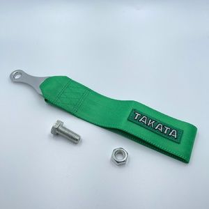 Takata Tow Strap Green car tow strap high density nylon Jdm racing